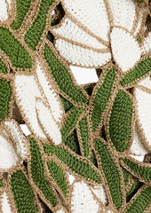 Oscar de la Renta - Metallic crocheted cotton coat - Green - XS