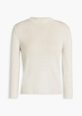 Oscar de la Renta - Metallic ribbed silk-blend sweater - White - S