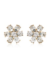 Oscar de la Renta - Multi Crystal Floral Earrings - Silver - OS - Moda Operandi - Gifts For Her