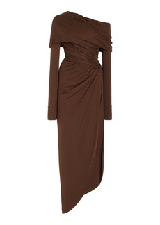 Oscar de la Renta - Off-The-Shoulder Maxi Dress - Brown - US 0 - Moda Operandi