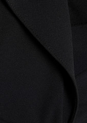 Oscar de la Renta - Wrap-effect ruffled grain de poudre midi dress - Black - US 2