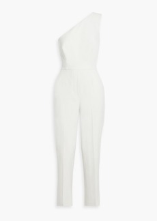 Oscar de la Renta - One-shoulder wool-blend twill jumpsuit - White - US 6