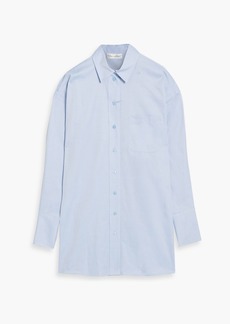 Oscar de la Renta - Oversized cotton-twill shirt - Blue - US 4