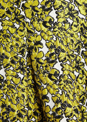 Oscar de la Renta - Pleated cloqué mini skirt - Yellow - US 2