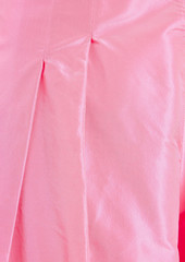 Oscar de la Renta - Pleated silk-taffeta wide-leg pants - Pink - US 0