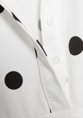 Oscar de la Renta - Polka-dot cotton-twill dress - White - US 6