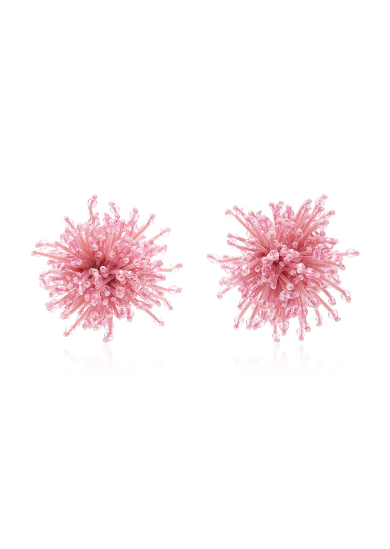 Oscar de la Renta - Popped Petal Beaded Stud Earrings - Pink - OS - Moda Operandi - Gifts For Her