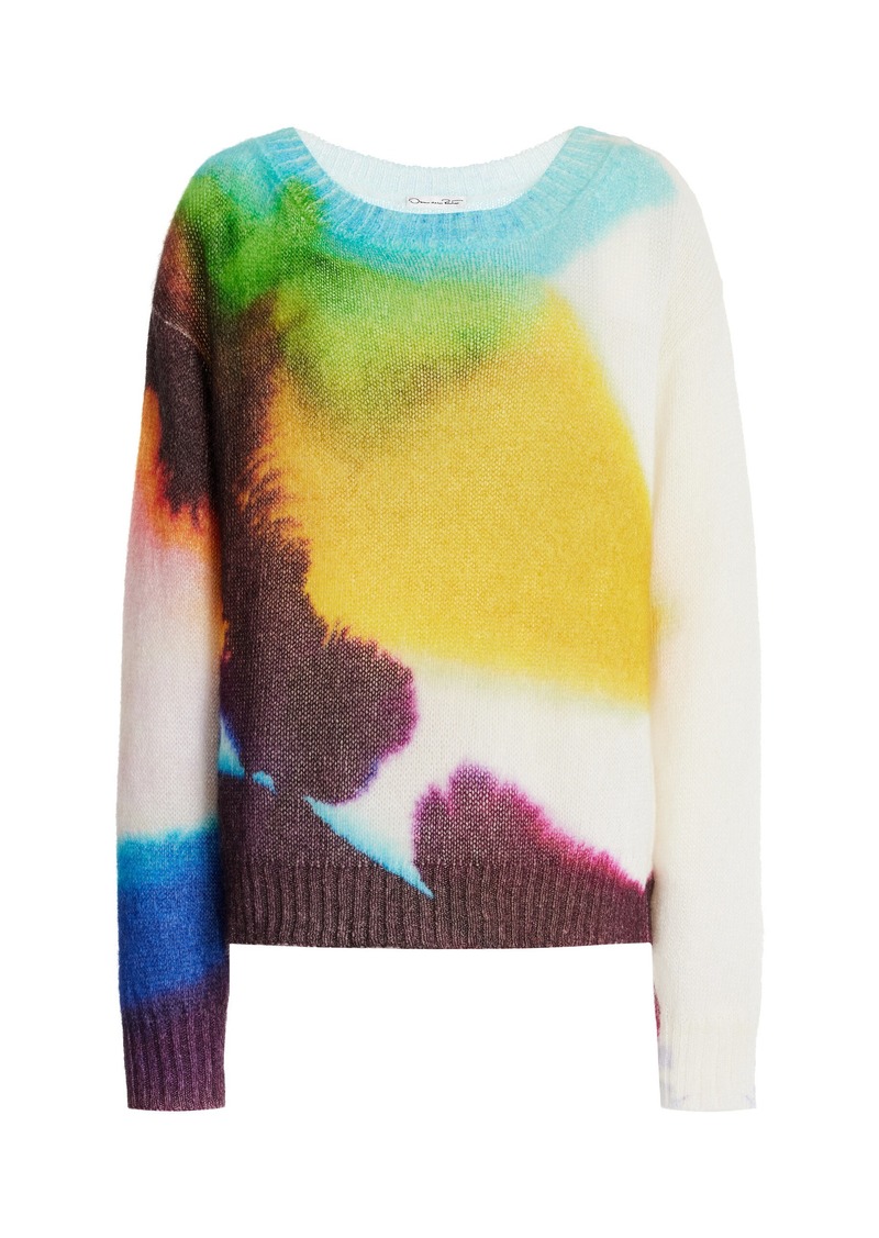 Oscar de la Renta - Printed Cashmere-Wool Sweater - Multi - S - Moda Operandi