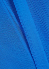 Oscar de la Renta - Pussy-bow silk-georgette top - Blue - US 8