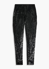 Oscar de la Renta - Sequined chiffon skinny pants - Black - US 0