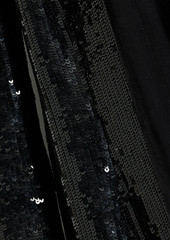 Oscar de la Renta - Sequined silk-chiffon blazer - Black - US 4