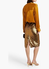Oscar de la Renta - Sequined tulle skirt - Metallic - US 4