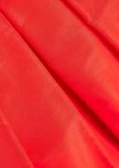Oscar de la Renta - Strapless pleated silk-faille dress - Orange - US 6