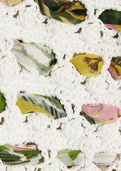 Oscar de la Renta - Tasseled crocheted cotton and chiffon jacket - White - US 12