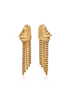 Oscar de la Renta - Textured Shell Crystal Earrings - Gold - OS - Moda Operandi - Gifts For Her