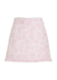 Oscar de la Renta - Textured Tweed Mini Skirt - Light Pink - US 8 - Moda Operandi