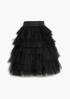 Oscar de la Renta - Tiered tulle mini skirt - Black - US 00