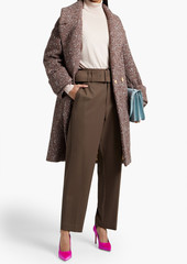 Oscar de la Renta - Wool-blend bouclé coat - Brown - US 4