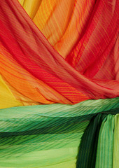 Oscar de la Renta - Wrap-effect striped silk-chiffon top - Green - US 10