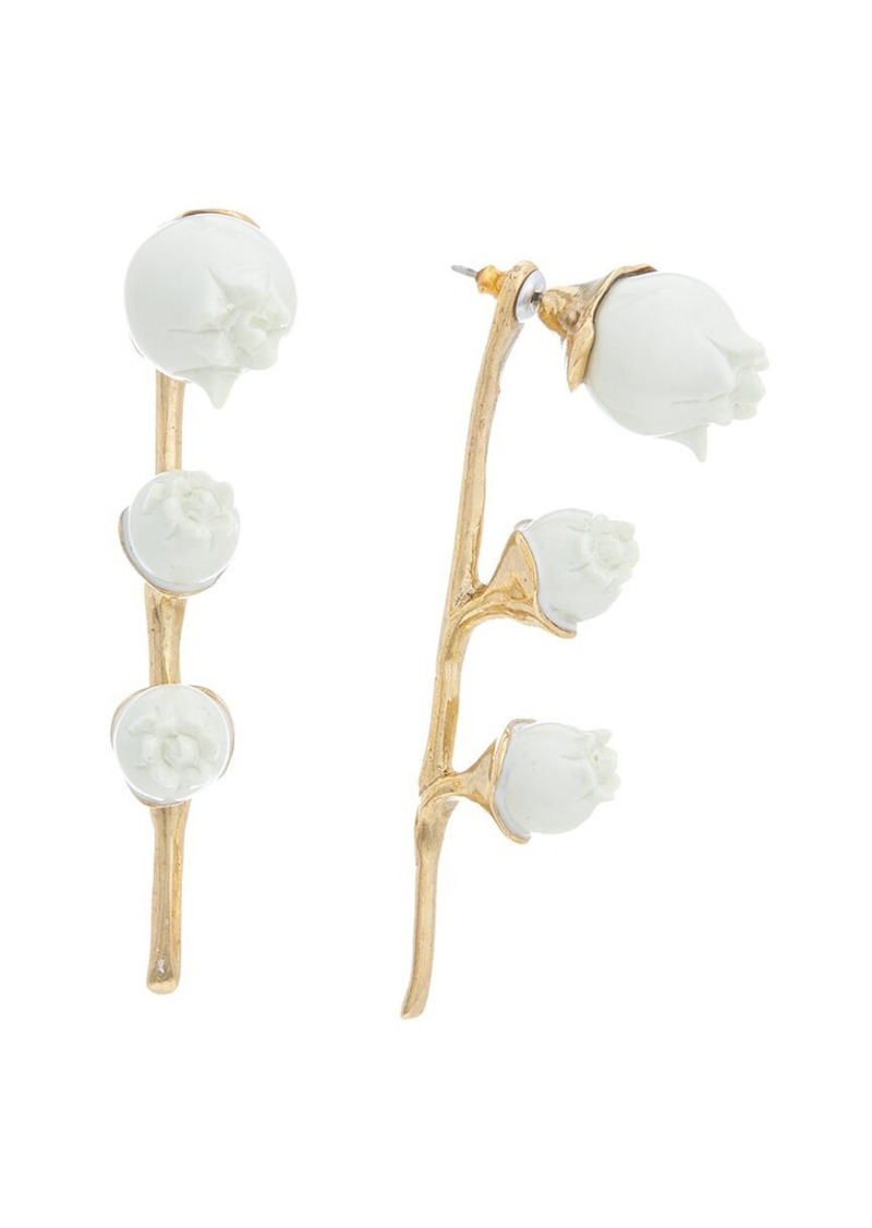 Oscar de la Renta 14K Lily of the Valley Earrings