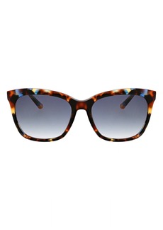 Oscar de la Renta 55mm Cat Eye Combination Sunglasses in Blue Demi at Nordstrom Rack