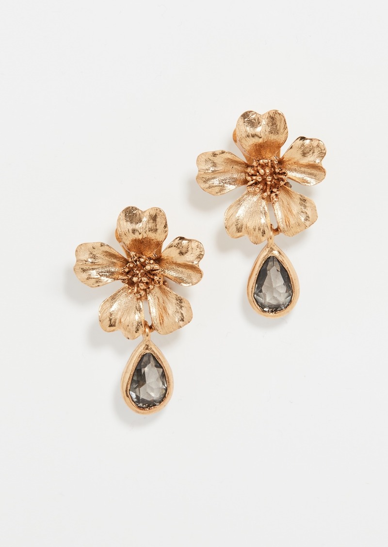 Oscar de la Renta Baroque Flower Earrings