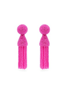 Oscar De La Renta Bead-embellished tassel drop earrings