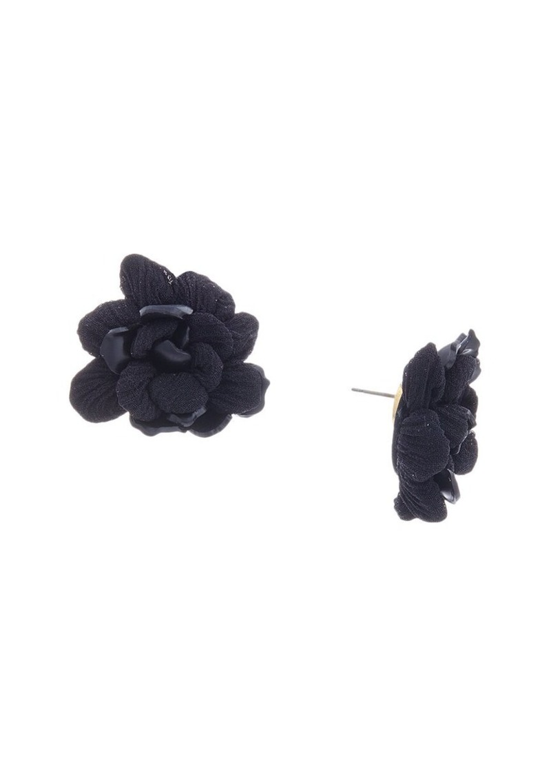 Oscar de la Renta Begonia Flower Earrings