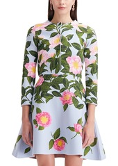 Oscar de la Renta Camellia Jacquard Cardigan