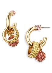 Oscar de la Renta Charm Hoop Earrings