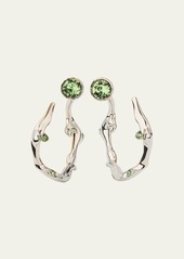 Oscar de la Renta Crystal Branch Hoop Earrings