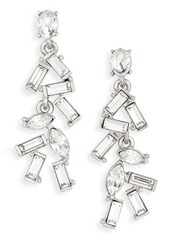 Oscar de la Renta Crystal Confetti Drop Earrings