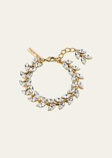 Oscar de la Renta Crystal Leaf Bracelet