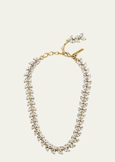 Oscar de la Renta Crystal Leaf Necklace