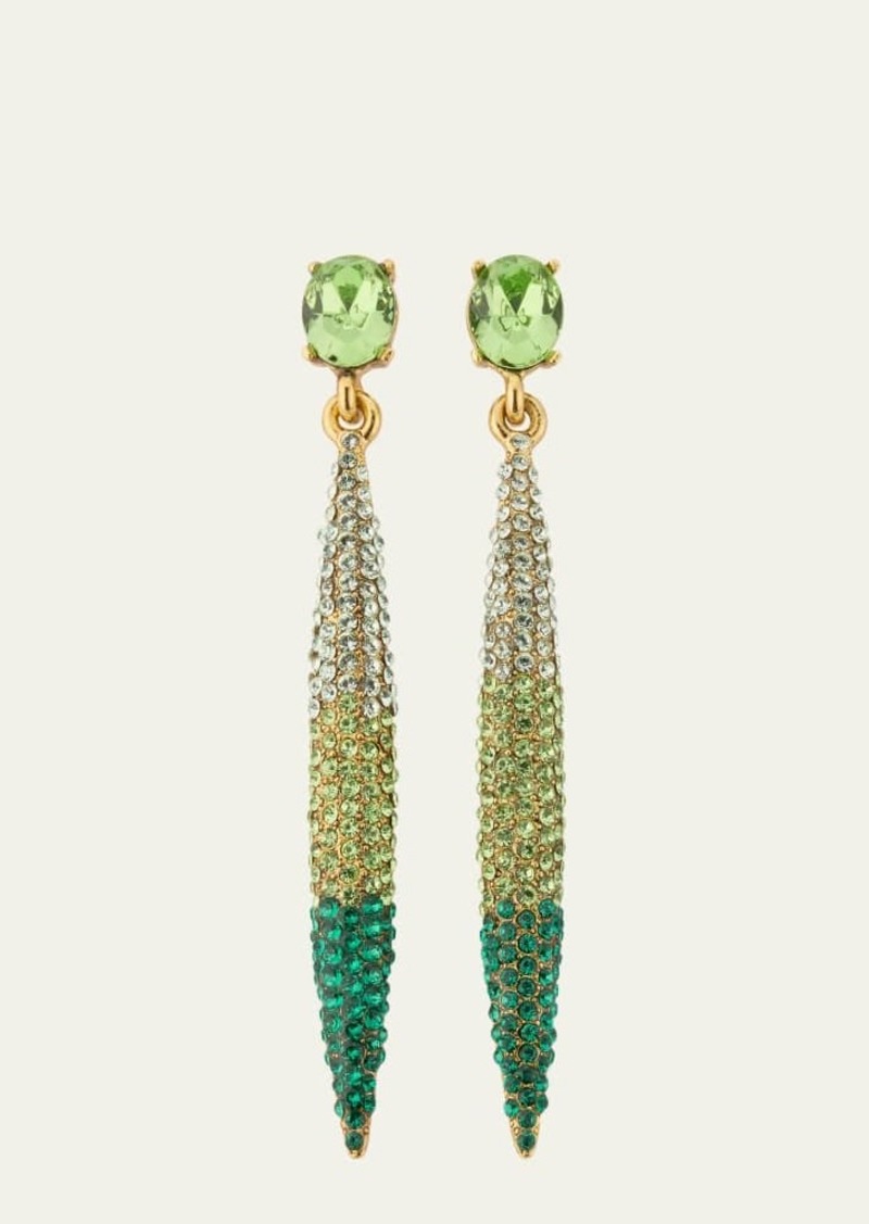 Oscar de la Renta Crystal Pave Spike Earrings