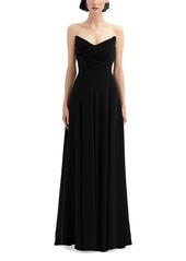 Oscar de la Renta Draped Strapless Gown