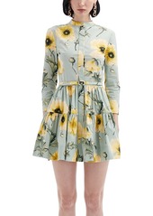 Oscar de la Renta Floral Print Mini Dress