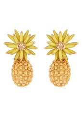 Oscar de la Renta Flower Cactus Drop Earrings