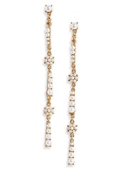 Oscar de la Renta Flower Imitation Pearl Linear Drop Earrings at Nordstrom