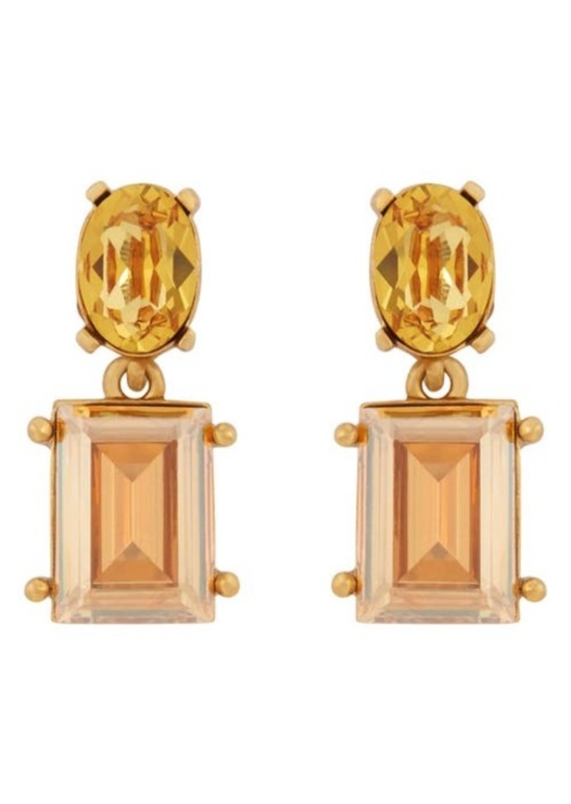 Oscar de la Renta Gallery Crystal Drop Earrings