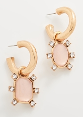 Oscar de la Renta Hanging Stone Earrings