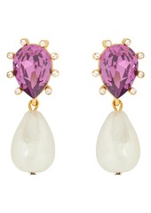 Oscar de la Renta Imitation Pearl Drop Earrings