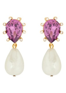 Oscar de la Renta Imitation Pearl Drop Earrings