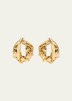 Oscar de la Renta Large Hand-Casted Starfruit Hoop Earrings