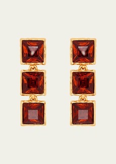 Oscar de la Renta Large Stone Tennis Earrings