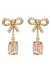 Oscar de la Renta Lil' Bobbi Crystal & Imitation Pearl Drop Earrings