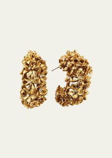Oscar de la Renta Metal Flower Cluster Earrings