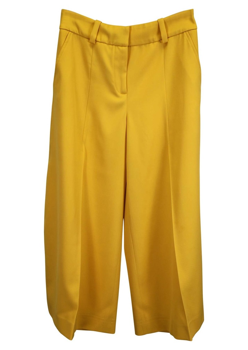 Oscar de la Renta Palazzo Pants in Yellow Polyester