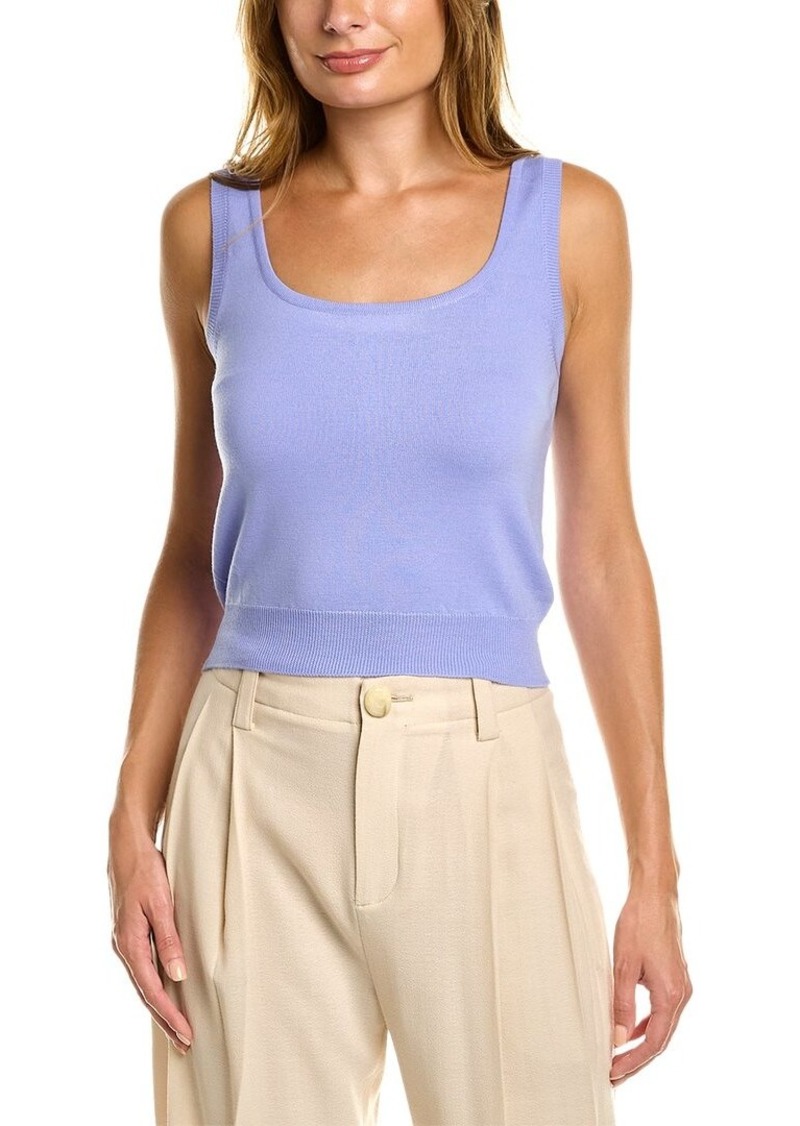 Oscar de la Renta Scoop Neck Wool Tank