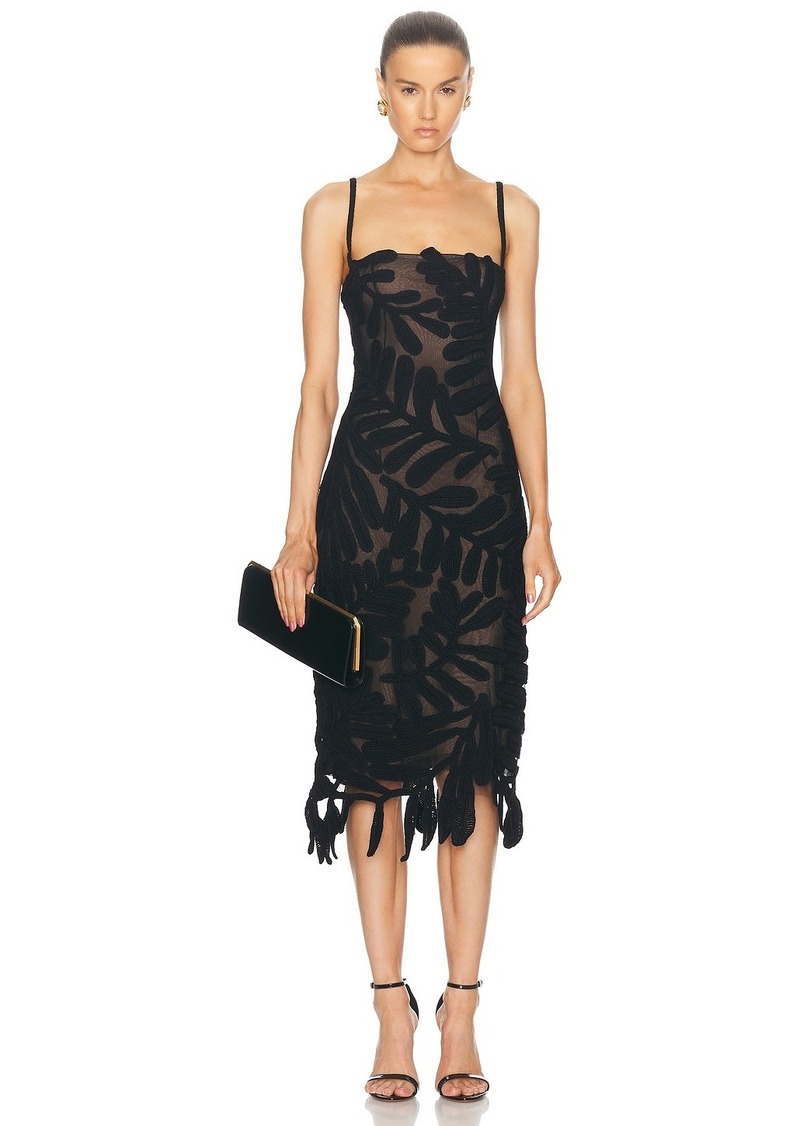 Oscar de la Renta Sleeveless Midi Dress